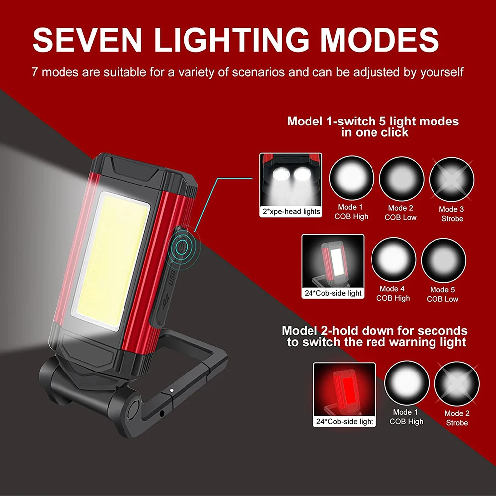 LED Work Light Portable with Magnetic Base/Hook