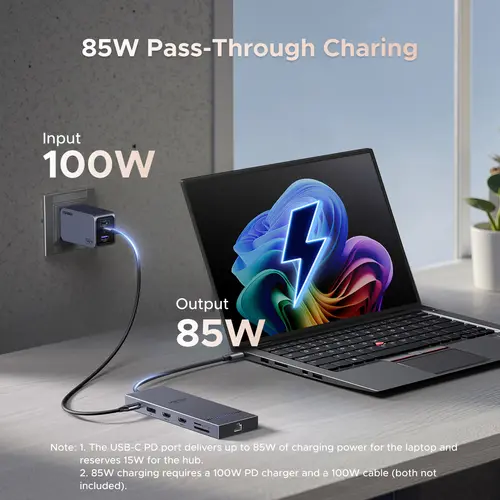 UGREEN 12-in-1 USB HUB Type-C to 2HDMI 4K120Hz DP USB3.2 10Gbps SD/TF RJ45 PD100W for MacBook Dell HP Laptop Accessories Docking - Image 6