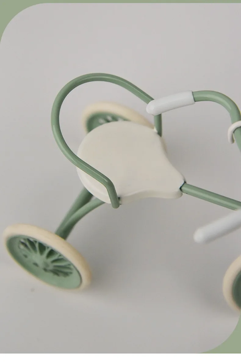 1:12 Metal Tricycle Miniature Simulation Furniture Realistic Accessory  For Bjd Ob11 doll house 5
