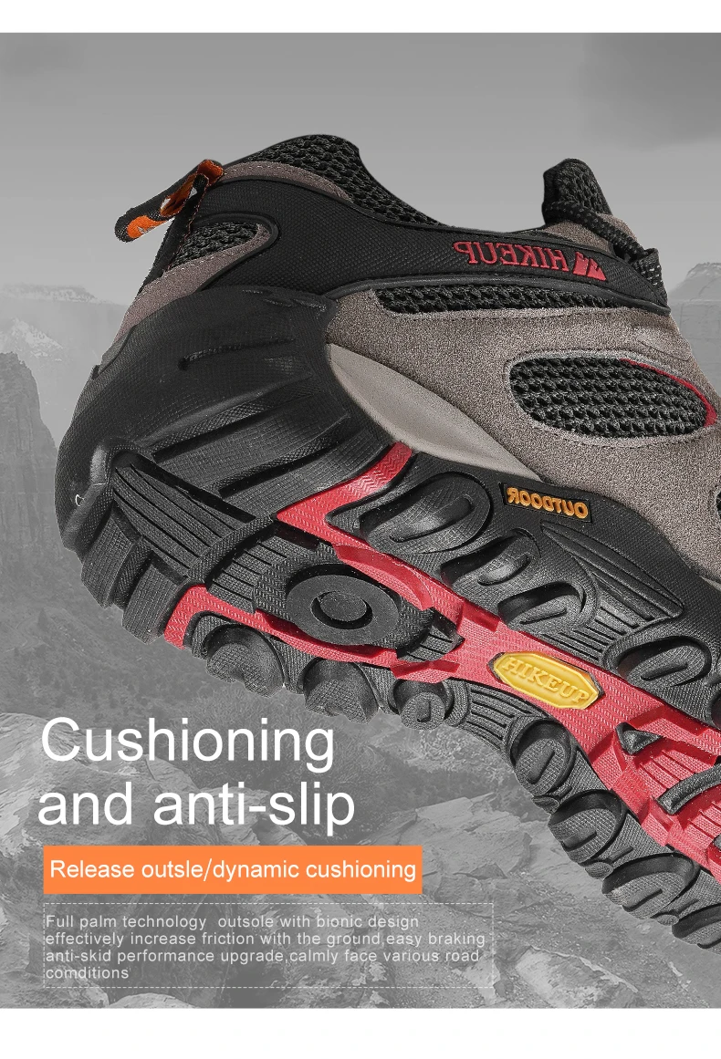 Hikeup männer schuhe atmungsaktiv spritz feste outdoor wanders chuhe bergsteigen sport herren jagd trekking sneaker – Detail 9