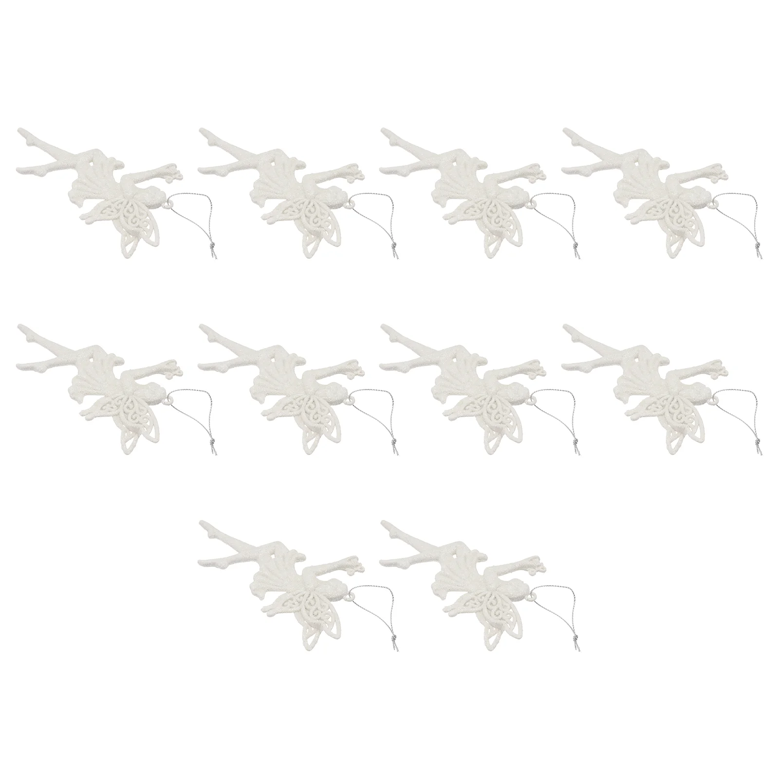 

10 Pcs Christmas Tree Pendant Chic Craft Mini Creative Adornment Pendants Plastic