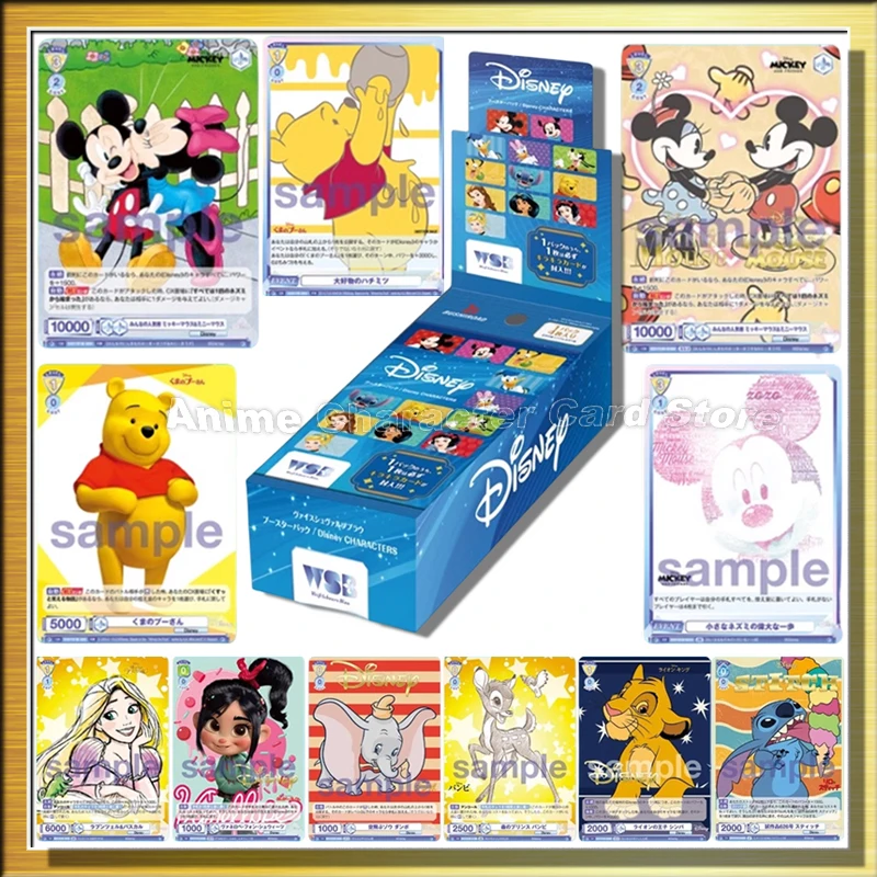 

New Original Japanese WSB Disney WS-BLAU TCG Trading Card Anime Flash Card Collection Table Toy For Children Gifts