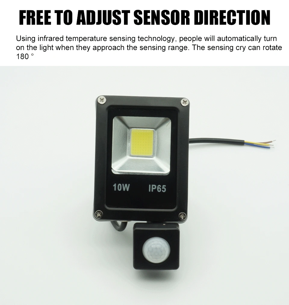 Motion Sensor Led Flood Light 220V 50W 30W 10W Outdoor LED Spotlight S3f1f2c29b49242e1bae510b10ca5633cO