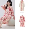 Maternity Nursing Nightdress Loose Breastfeeding Sleepwear Clothing for Pregnant Women Monthly Wear Pregnancy Home Hospital Wear 3