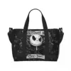 Custom The Nightmare Before Christmas Beach Tote Bag for  Extra Large Gym Carry On Halloween Skull Jack Skeleton Travel Bags 2