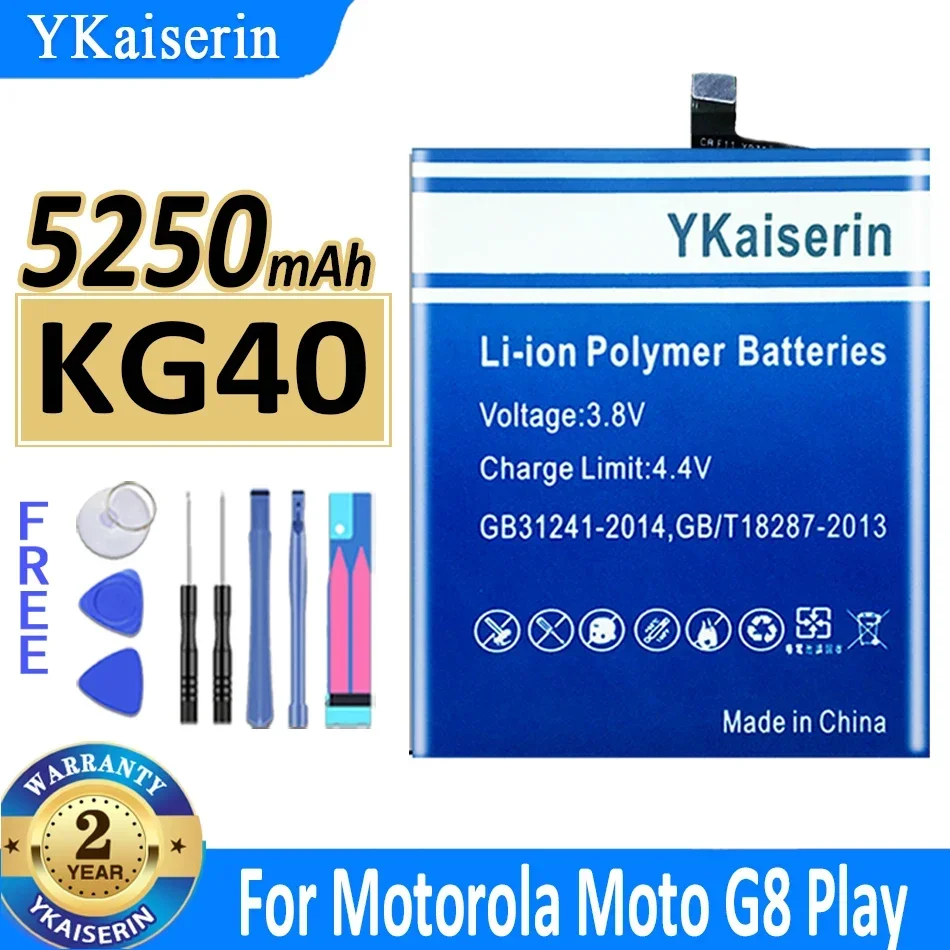 

YKaiserin 5250mAh KG40 Battery For Motorola Moto G8 Play For Moto One Macro, One Macro Dual SIM, XT2015-2, XT2016-1 XT2016-2