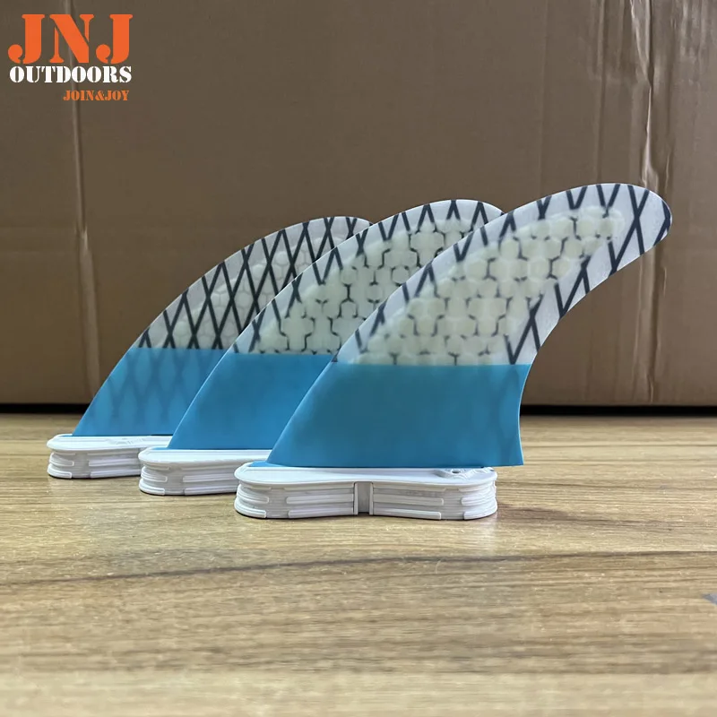 JNJ FCS II Fiberglass Surfboard Fins Mf Medium G5 Thruster