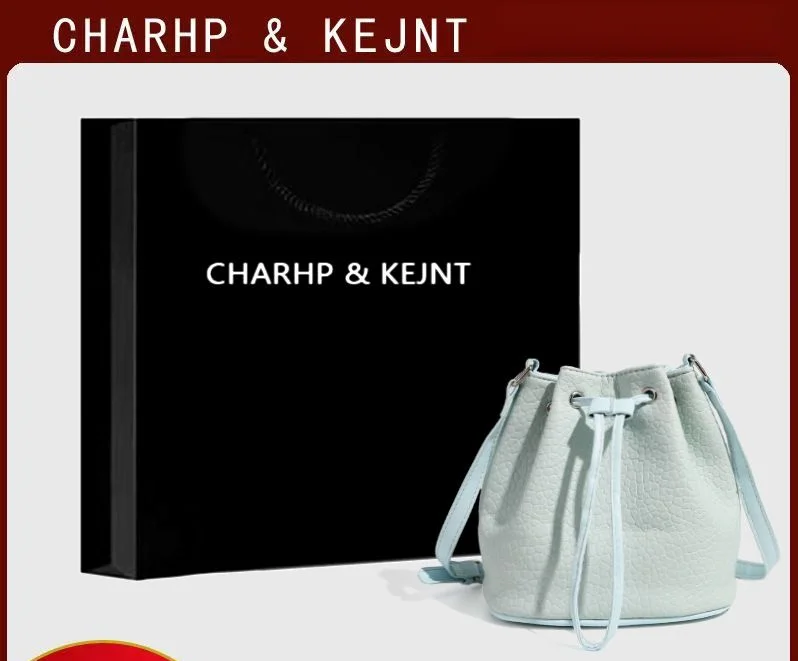CHARHP&KEJNT Versatile Bucket Simple and Fresh Commuter Drawstring Single Shoulder Crossbody Bag_voghion.com