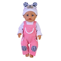 Adorable 43 cm Doll Outfit Set with Cozy Jumper, Romper Suit, and Shoes - Perfect Christmas Gift (Pink)