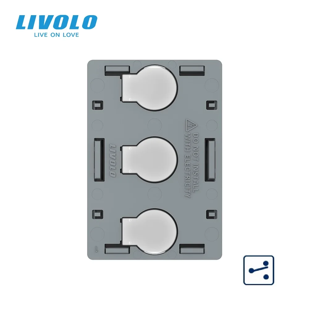 Livolo-base Gang Way Módulo Interruptor Painéis Padrão Eua ac 110250v Interruptor de Luz Parede Touch Screen Control Vl-fc3s3g