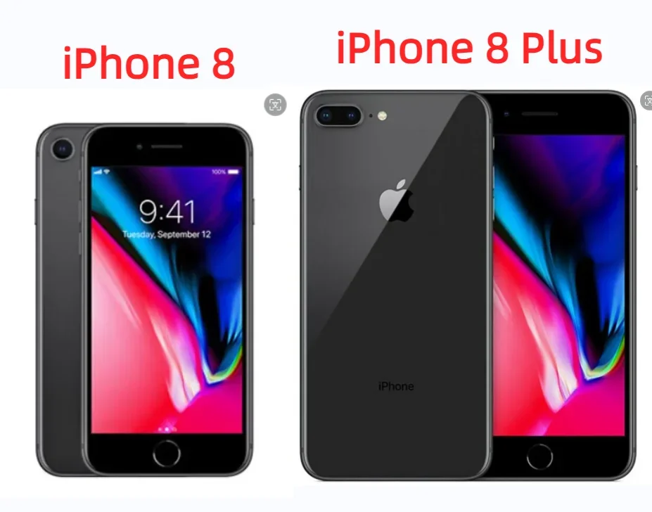 iPhone Mobile Phone 8/8 Plus 4.7'/5.5' Retina IPS LCD 3GB RAM 64/256GB ROM Hexa Core 12MP iOS 4G Unlocked