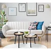 Rattan Round Side Table, Black Small End Table, Accent Table, Modern Boho Bedside, Mid-Century Patio Side 4