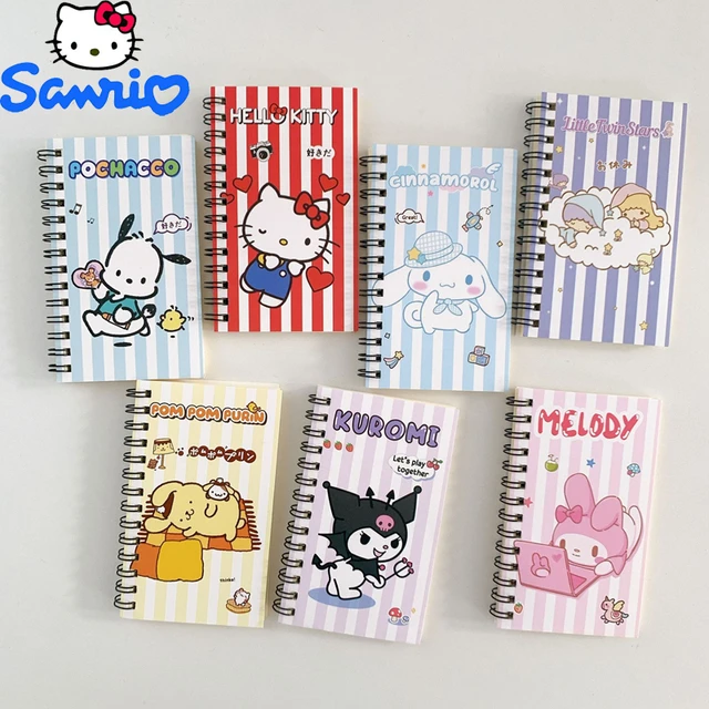 5pcs Sanrio Notebook Anime Hello Kitty Kuromi Cinnamoroll Office Notebook  Handbook Book Cartoon Pp Coil Book Student Gifts Toys - AliExpress