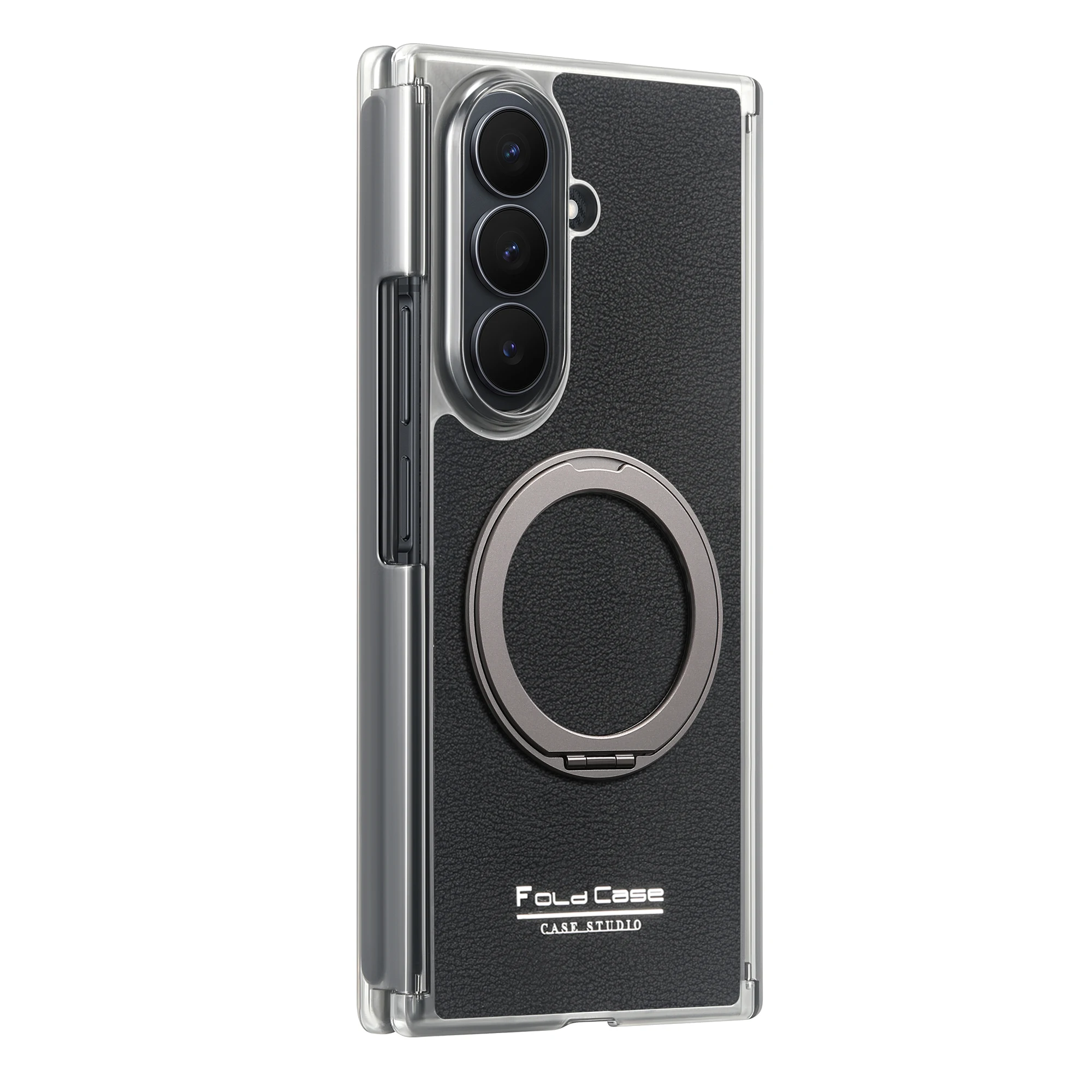360 Rotating Magnetic Phone Case with Wireless Charging and Dual-Axis Shockproof Design