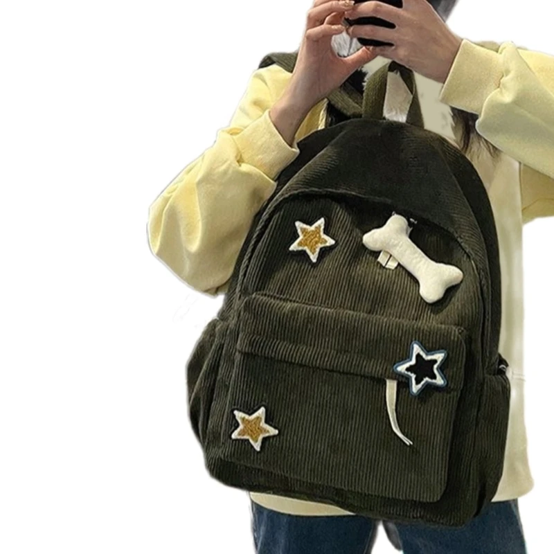 Durable Backpack Y2K Fashion Backpack Stylish Backpack Star Pattern Bag Durable