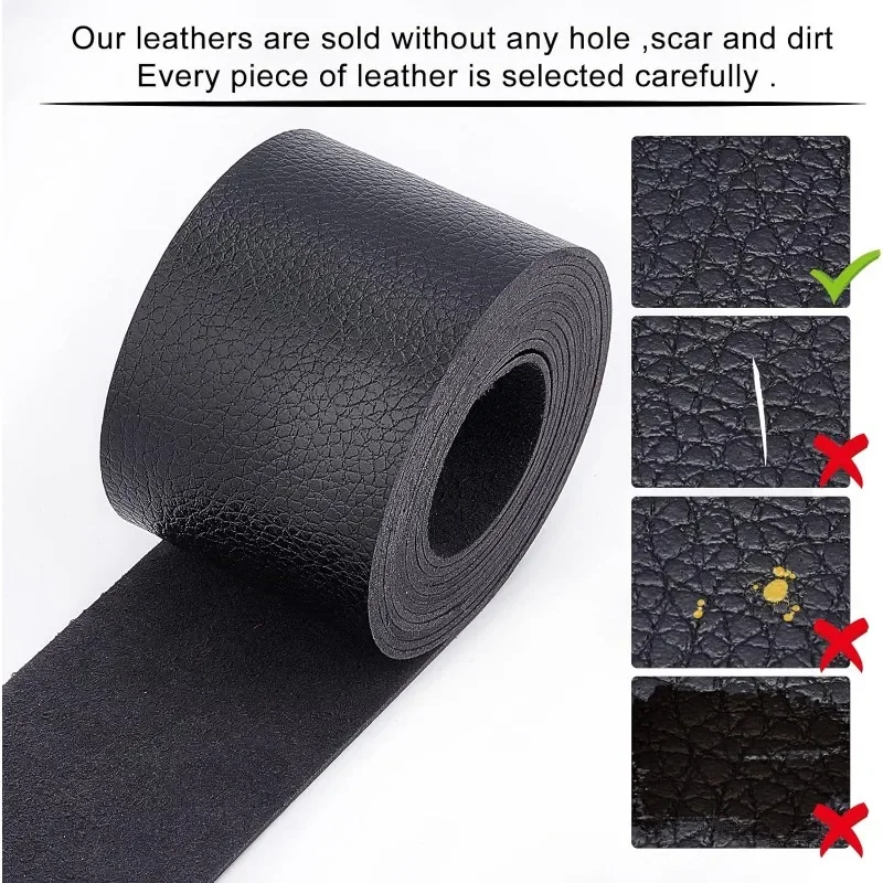 Leather Strap Strip 2 Inch Wide 79 Inch Long 1Roll For DIY