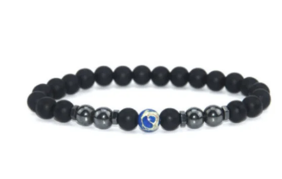Anti-Swelling Black Obsidian Anklet Matte Retro Stylish Handmade Ankle Decoration 