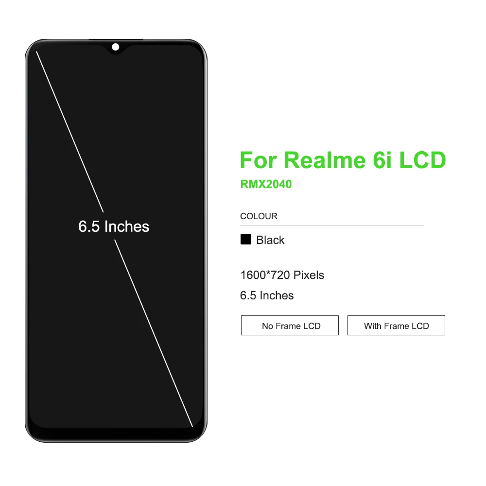 Oppo Realme 6i LCD ÷  ġ ũ Ÿ, Realme6i RMX2040 ÷,  ü , 6.5 ġ
