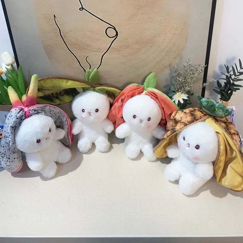 

Cartoon Plush Rabbit Doll Toy Transforming Fruit Rabbit Small Rabbit Plush Toy Doll Children With Sleep Strawberry Carrot Pillow