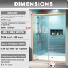 56-60" W X 70" H Shower Doors, 1/4" (6mm) Clear SGCC Tempered Glass, Brushed Gold Finish, Reversible Installation, Shower Doors 2