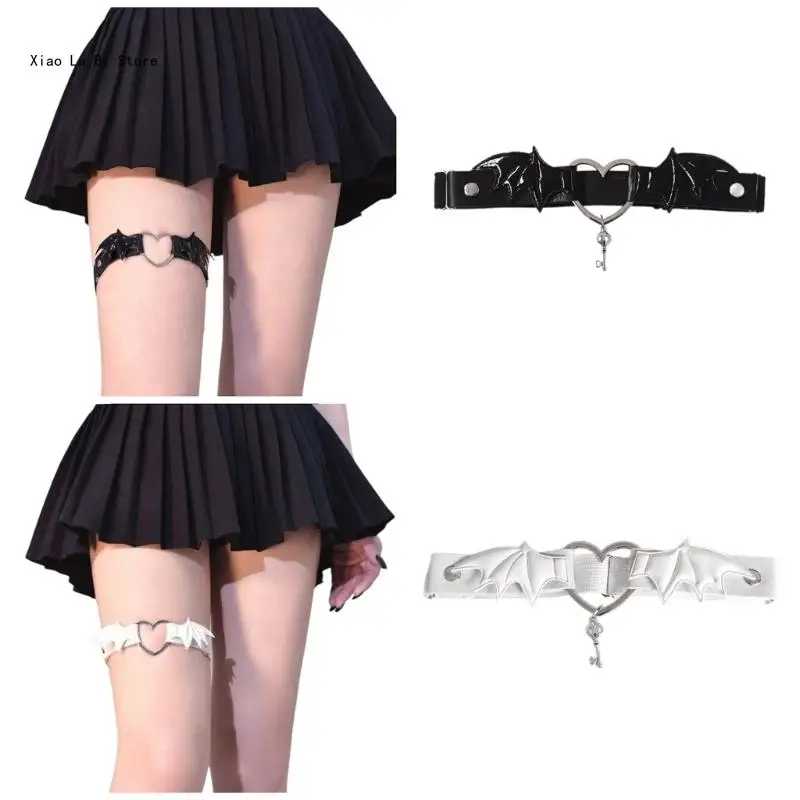 

Goth Garter Strap Garter Belt for Women Cool Suspenders Lingerie Belt Adjusting Antislip Thigh Garter for NightClub XXFD