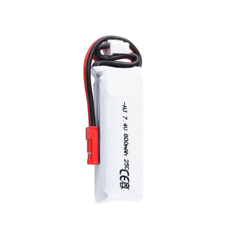 7.4V 800mAh 25C Lipo Battery For  WLtoys K989 RC Car K969 K979 K999 P929 P939 Toy Cars Spare Parts 7.4V Batteries JST Connector 4