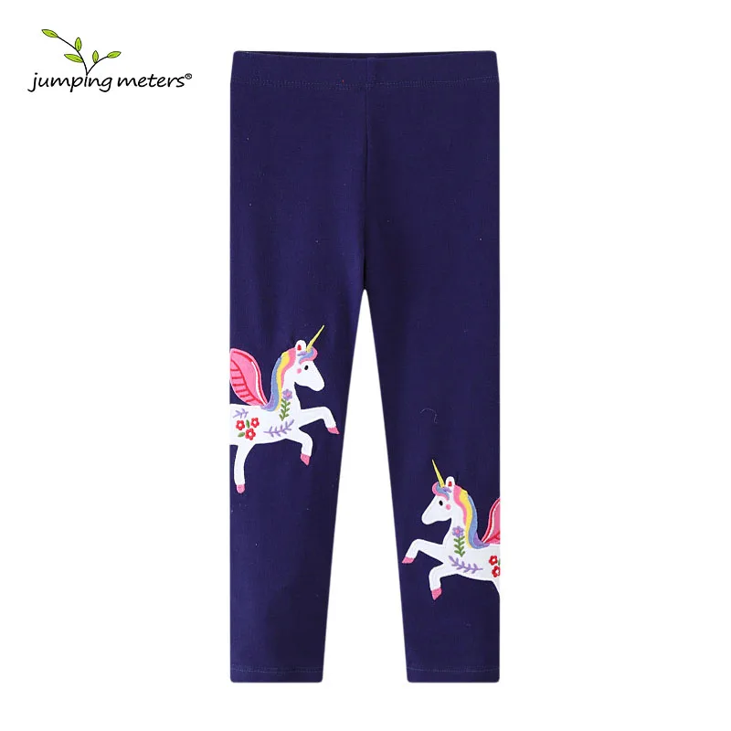 Girls Pants Girls Baby Skinny Pencil Pants Jumping Meters 2-7T Unicorn Embroidery Autumn Spring Full Length