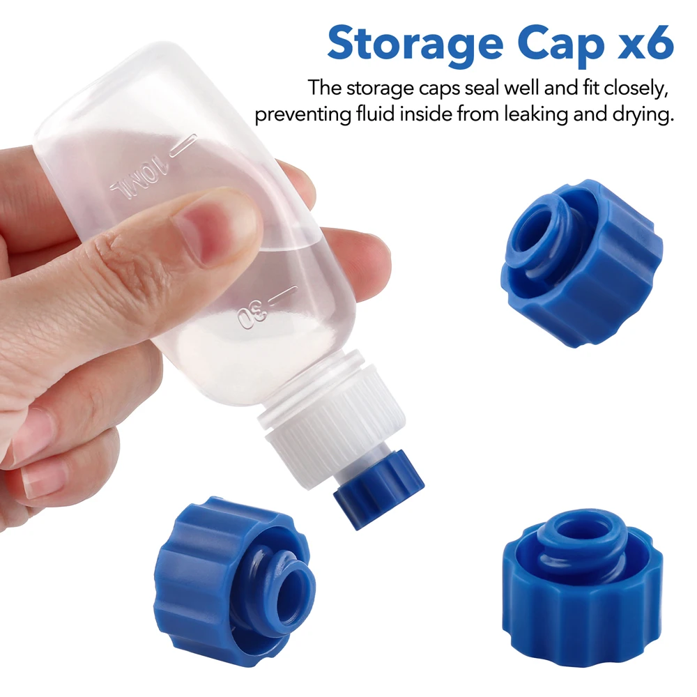 Glue Applicators Set with 4 Sizes of Nozzles 30ml for DIY Craft Plastic Squeezable Dropper Bottles with Needle Tips