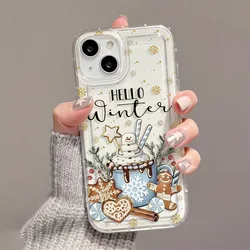 Festive Holiday Airbag Shock Absorption Phone Case Cover - iPhone 17 Air (Clear - SMTHZH110703)