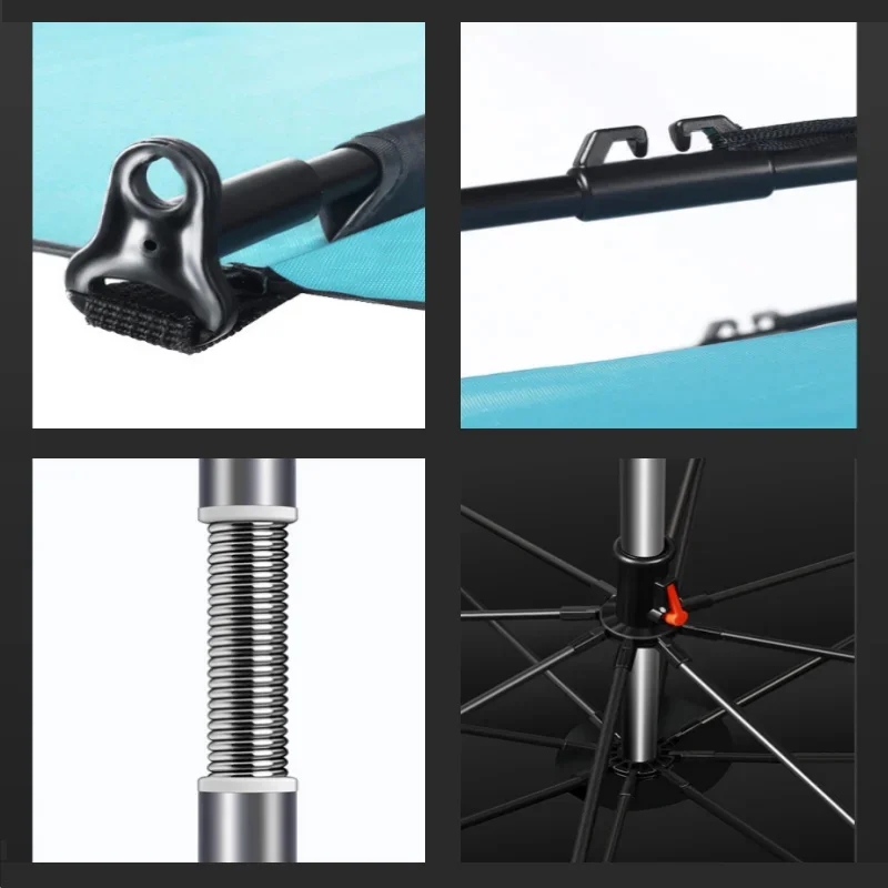 Large Fishing Umbrella Fishing Sun Protection Anti-UV Rainproof Accessories Outdoor Camping Parasol 360&deg; Adjustment
