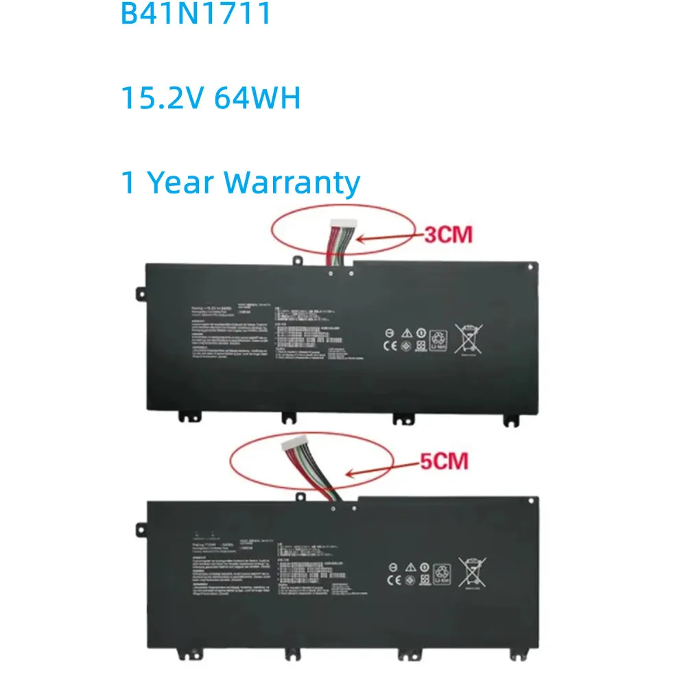 

B41N1711 15.2V 64WH Laptop Battery For ASUS Strix GL703VD GL703VM GL503VD GL503VM FX503V FX705DT FX705DD FX705DU FX705DY