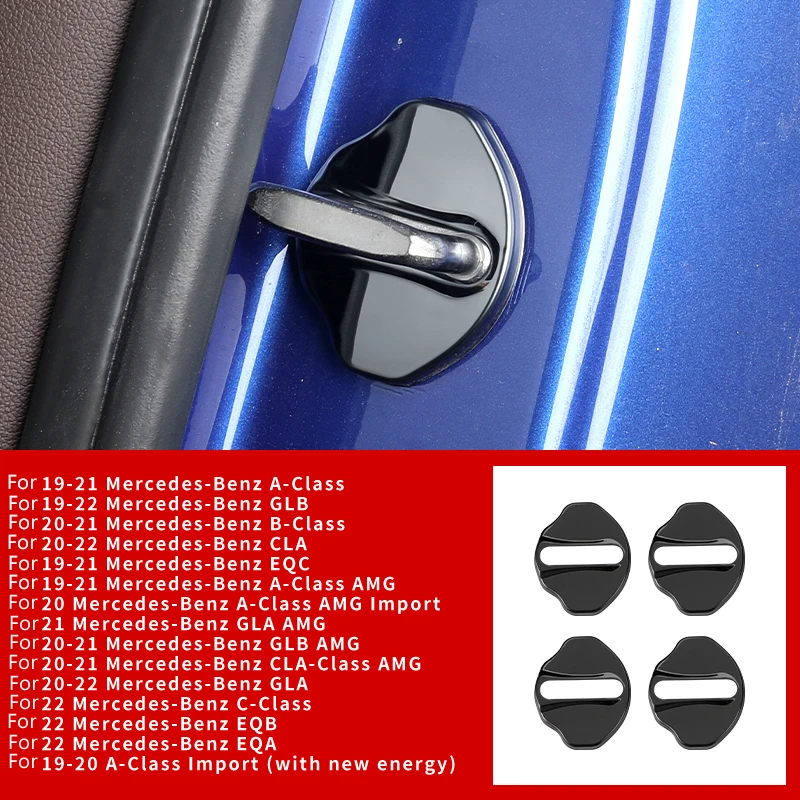 4PCS Auto Türschloss Abdeckung Aufkleber Für Mercedes Benz AMG CLA CLS GLE GLC GLS GLA GLB GLK EQC EQA W212 w205 W213 W203 W204 W211 – Detail 13