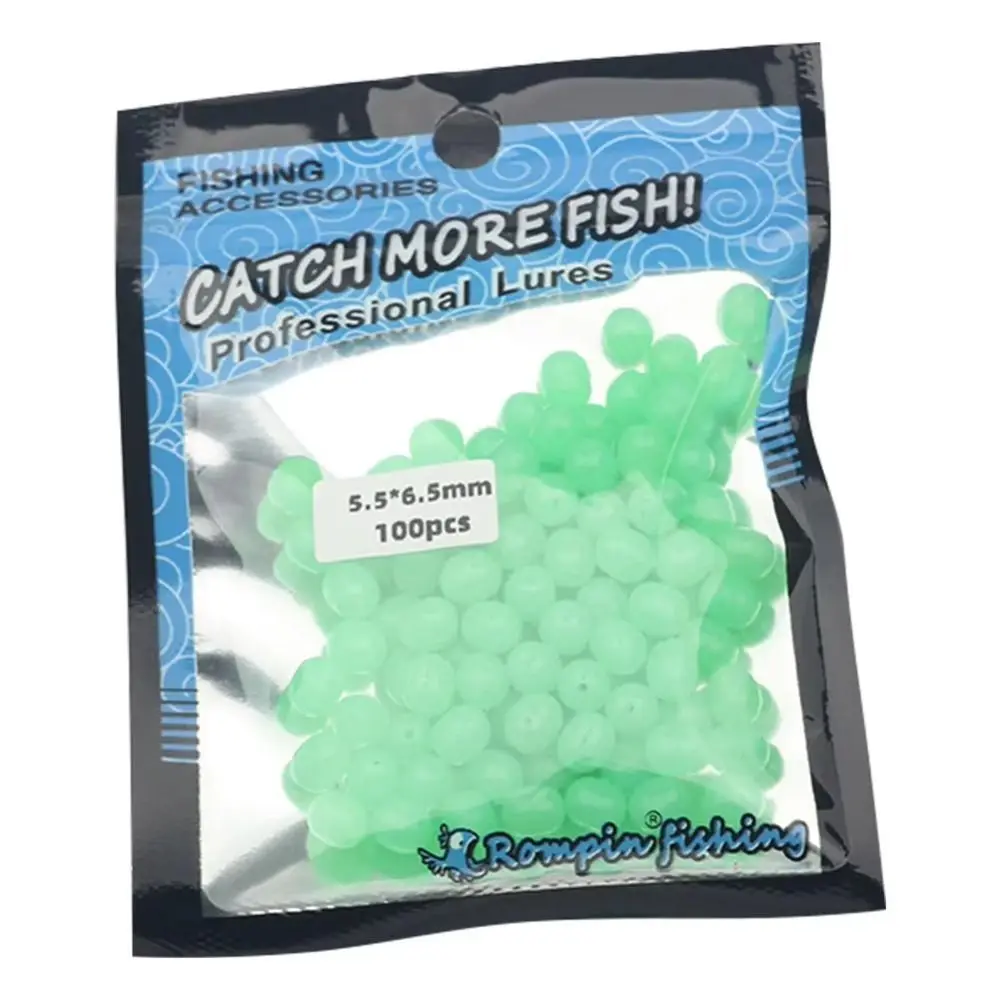 Description Picture 4 of item2025 Stoppers Fishing Soft Floats Beads Floating Plastic Hard Rubber Glow 5Size Glowing Balls Sea fishing