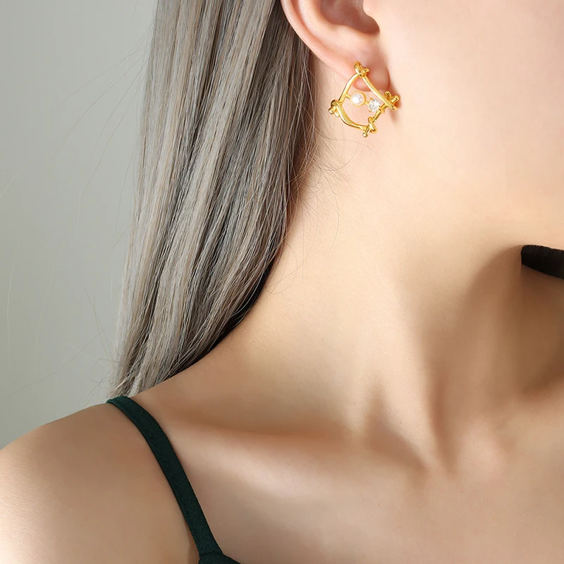 CINSY Jewelry Stainless Steel Earrings Jewelry For Women Kolczyki Brincos Piercing Christmas Aretes Earrings For Women Pendiente