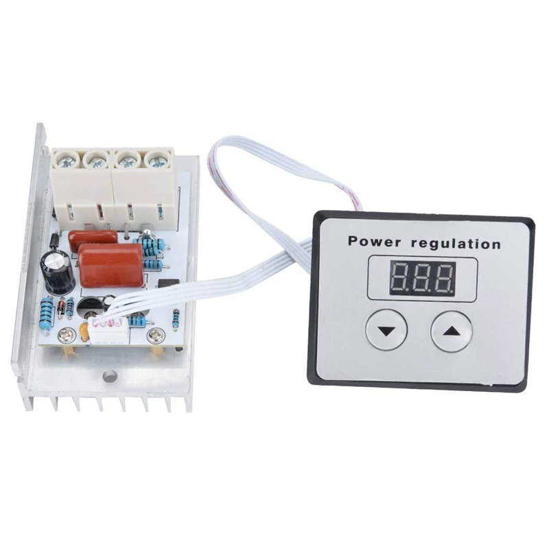 

Electronic Voltage Regulator Dimmer Switch, 10000W SCR Digital Voltage Regulator Speed Control Dimmer Thermostat AC 220V 80A