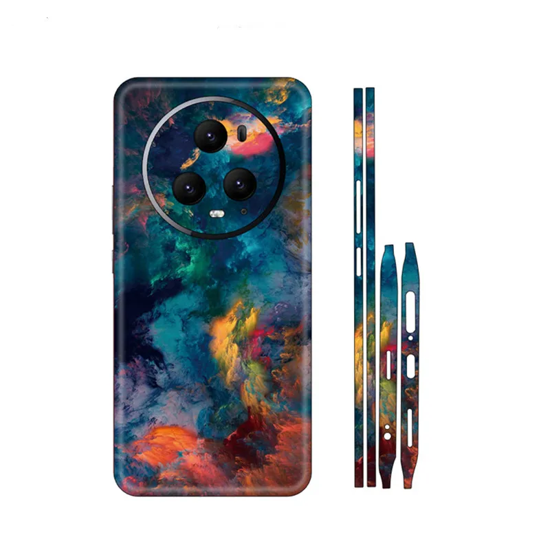 3M Colorful Pattern Matte Skin Film Phone Back + Side Wrap Sticker Per Huawei Honor Magic 5 5Pro 4 4Pro Wrap Films