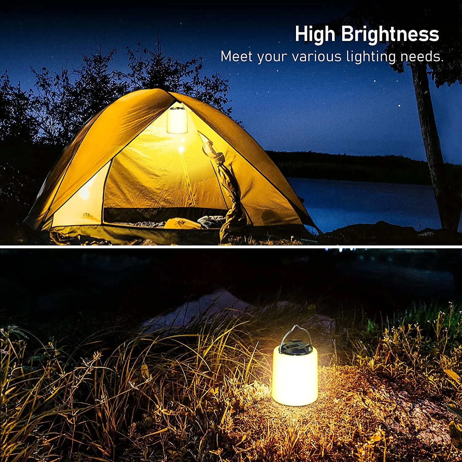 HOMEFISH XF-F02 Plug-in Camping Hand Light Outdoor Super Bright Portable Night Light Emergency Lighting Portable Hand Light,B