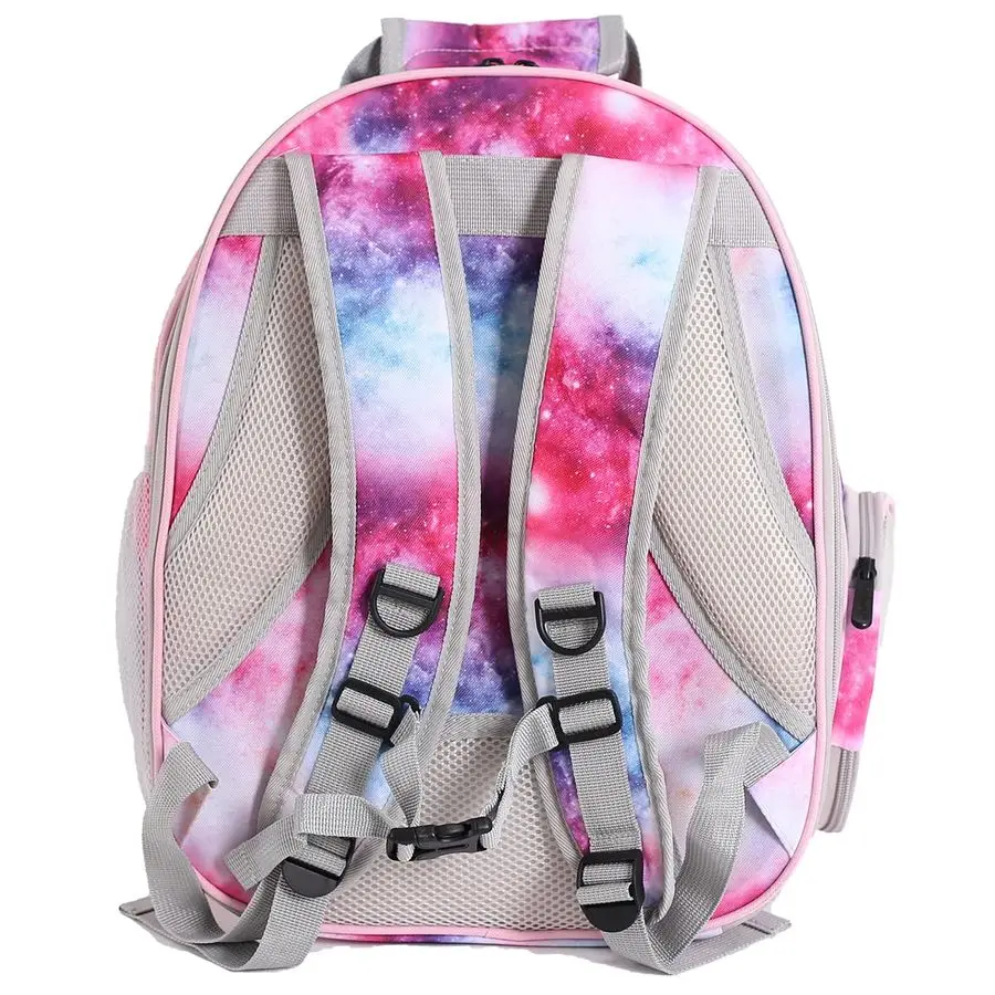 Expandable Galaxy Pink Bubble Pet Carrier Backpack – Space Capsule Design for Cats & Small Pets