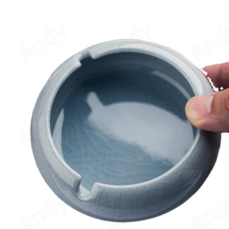 Ceramic Ashtray Creative Ceramic Ashtray Handmade Ice Crack Decorative Modern Hotel Ash Tray Living Room Desktop Simple Ashtrays Home Decoration
