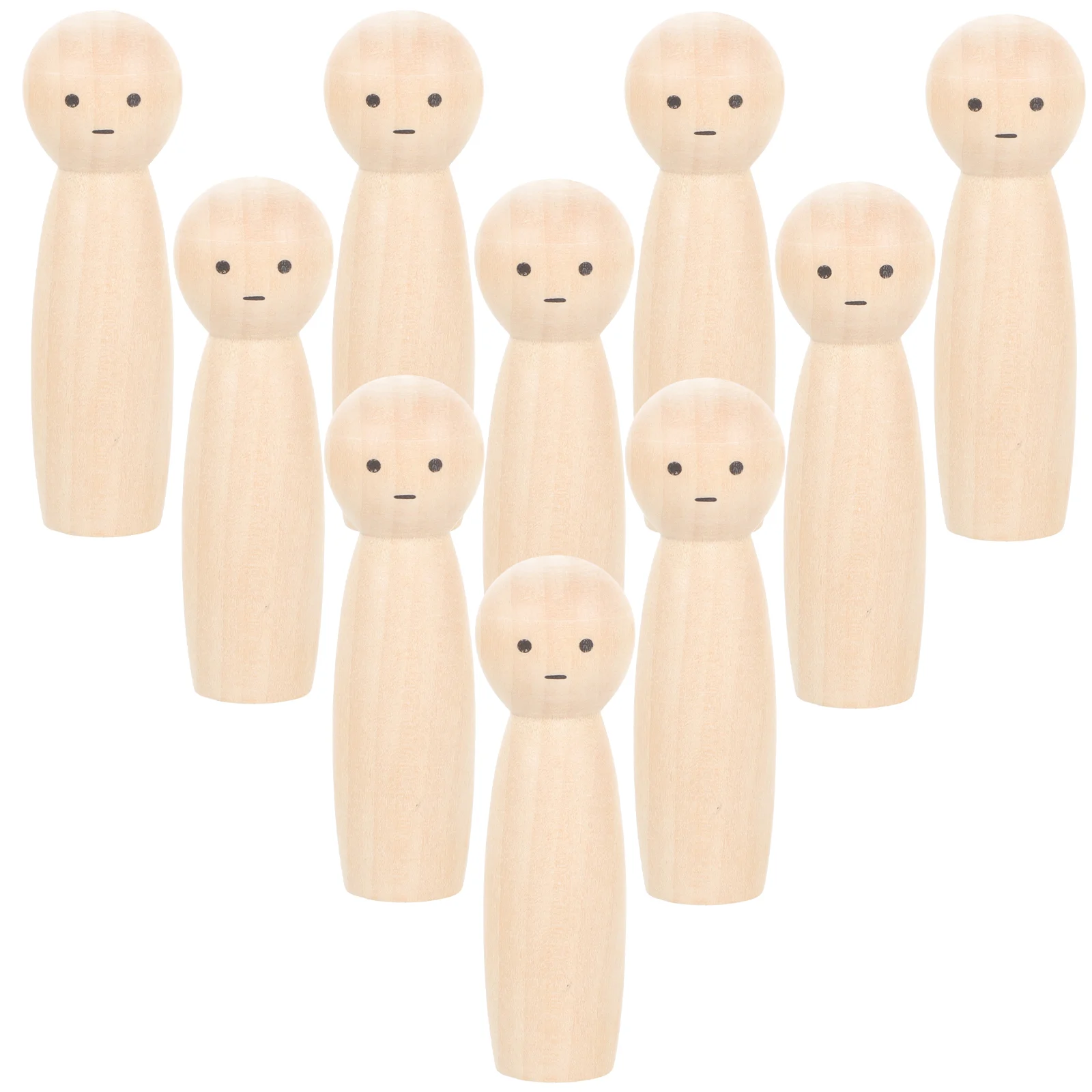 

Coheali Wooden Peg Dolls Decorative Peg People Doll Bodies Wooden Figures Diy Art Craft Game Boy Home Decor