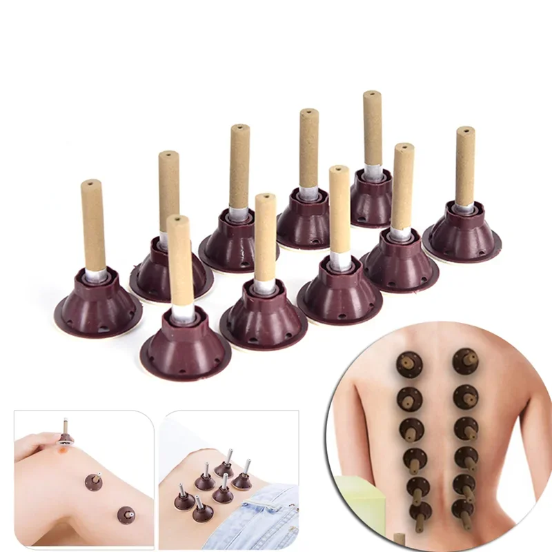Chinese Medicine Moxa Acupuncture Therapy Massager Self-adhesive Tube Moxa Stick Acupuncture Massage Sticker Health Care moxa stick mini moxa tube sticker