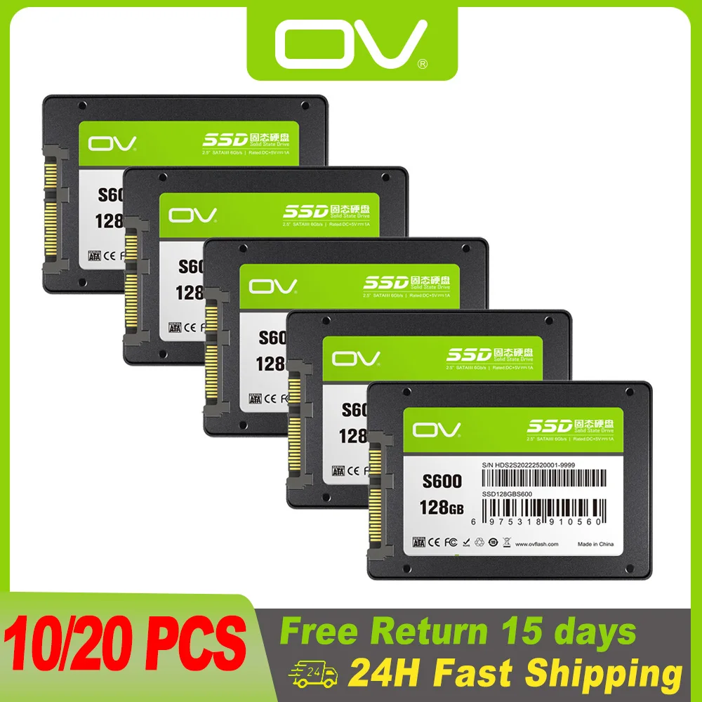 Ov All'Ingrosso 5 Pz 10 Pz Ssd Sata 3 256 512 128 Gb 1Tb 2Tb Hard Disk Hdd 2.5 Unità A Stato Solido Interne Per Pc Desktop