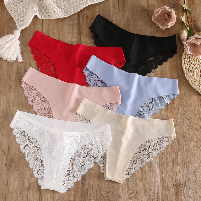 Dentelle Sous Vetement Femme Lot Lot De Slips Signatures, Girofle