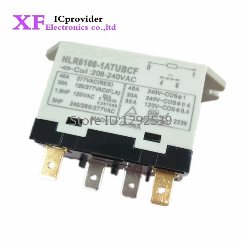HLR6100-2ABCF Brand New Hongli Goodspec Power Relay 120VAC 30A 6 Pins