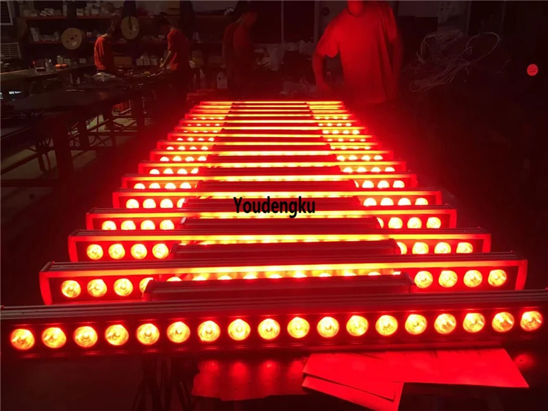 2 pieces DMX control Outdoor building illumination 18x10w rgbw LED wall wash bar