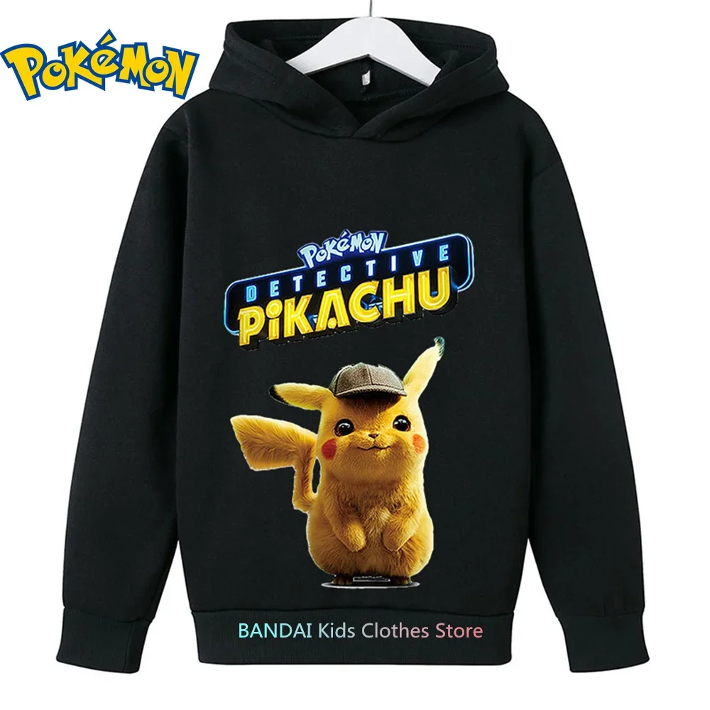 

3-14 Years Old Children's Hoodie Pokemon Pikachu Children's Clothing Autumn Baby Sweater Print Pokemon Girls Pullover Boys