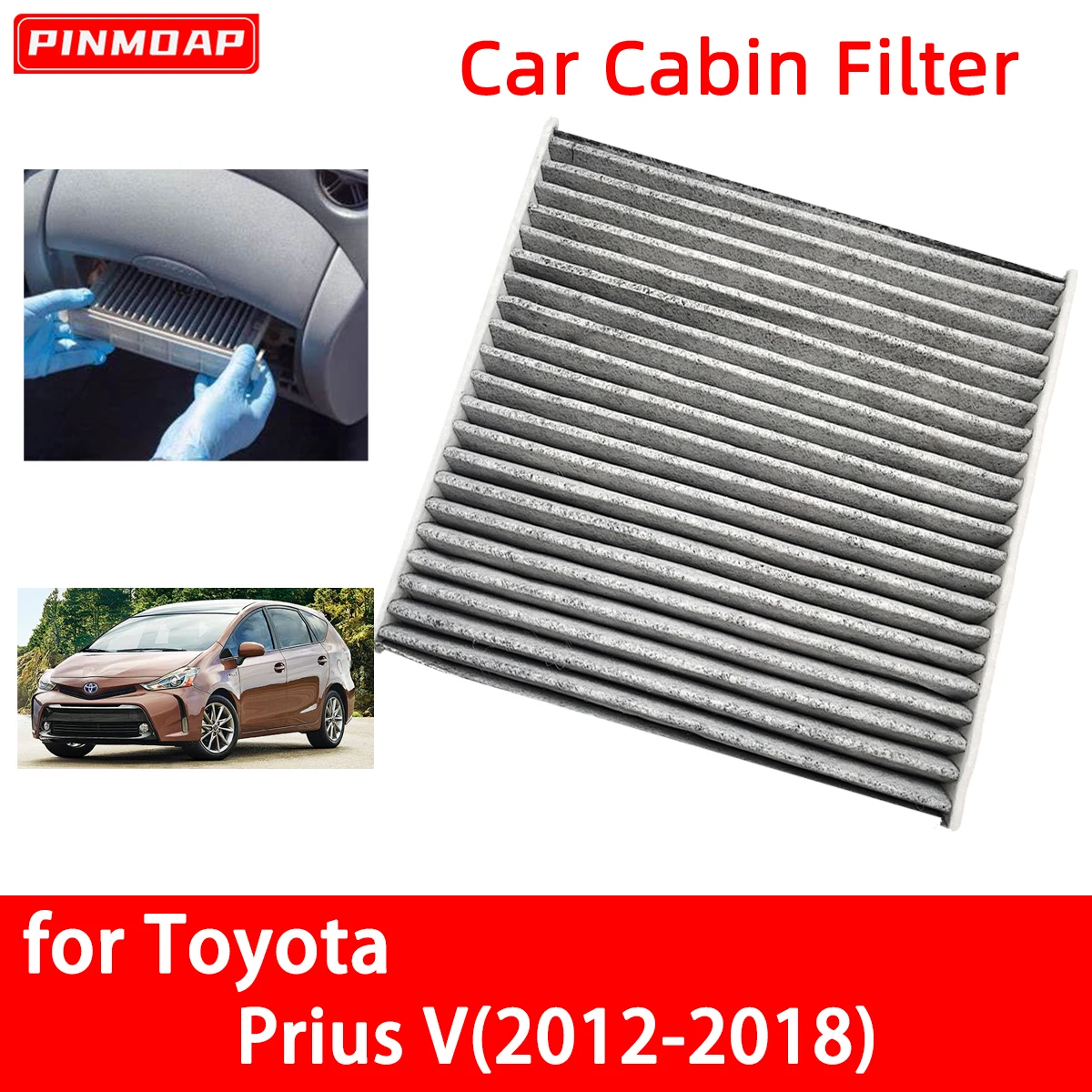 Car-Cabin-Air-Filter-for-Toyota-Prius-V-2012-2018-Auto-Filters-Carbon ...