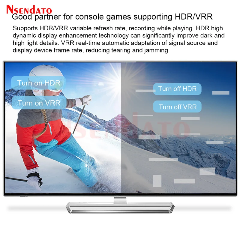 4k 60fps HDR HDMI Video Game Capture Card Box With OledHDMI Video Grabber Record For PS5 OBS vMix VRR Live Streaming Broadcast