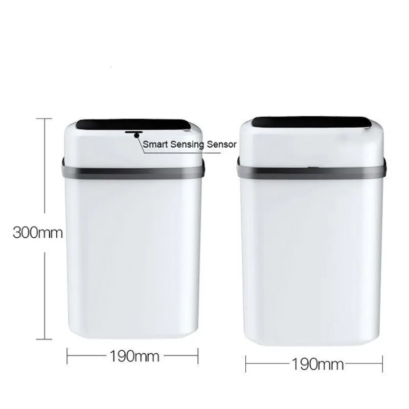 Smart Kitchen Trash Bin 13L Wastebasket Bathroom Touch Trash Can In The Toilet Smart Garbage Bucket Waste Bins cleaning tools images - 6