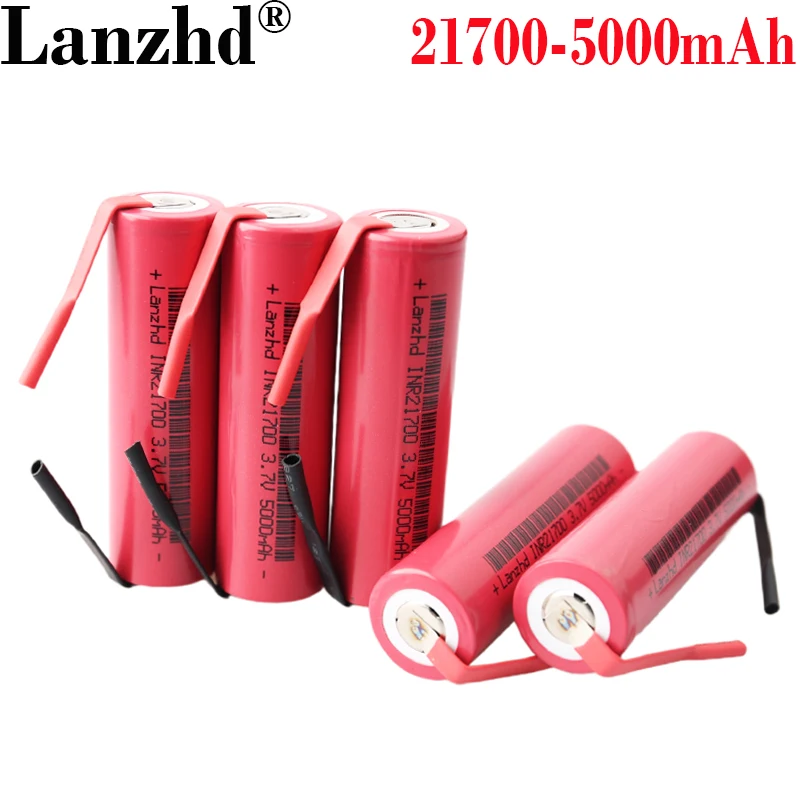 

8-40 шт. литиевая батарея 3,7 в 21700 "сделай сам" 5000 мАч 5C батареи для инструментов игрушечный фонарик скутер Светодиодная лампа для инструментов